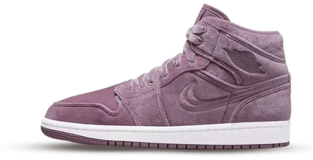 Air Jordan 1 Mid SE Damesschoen, 35.5, Purple Smoke/Wit/Purple Smoke