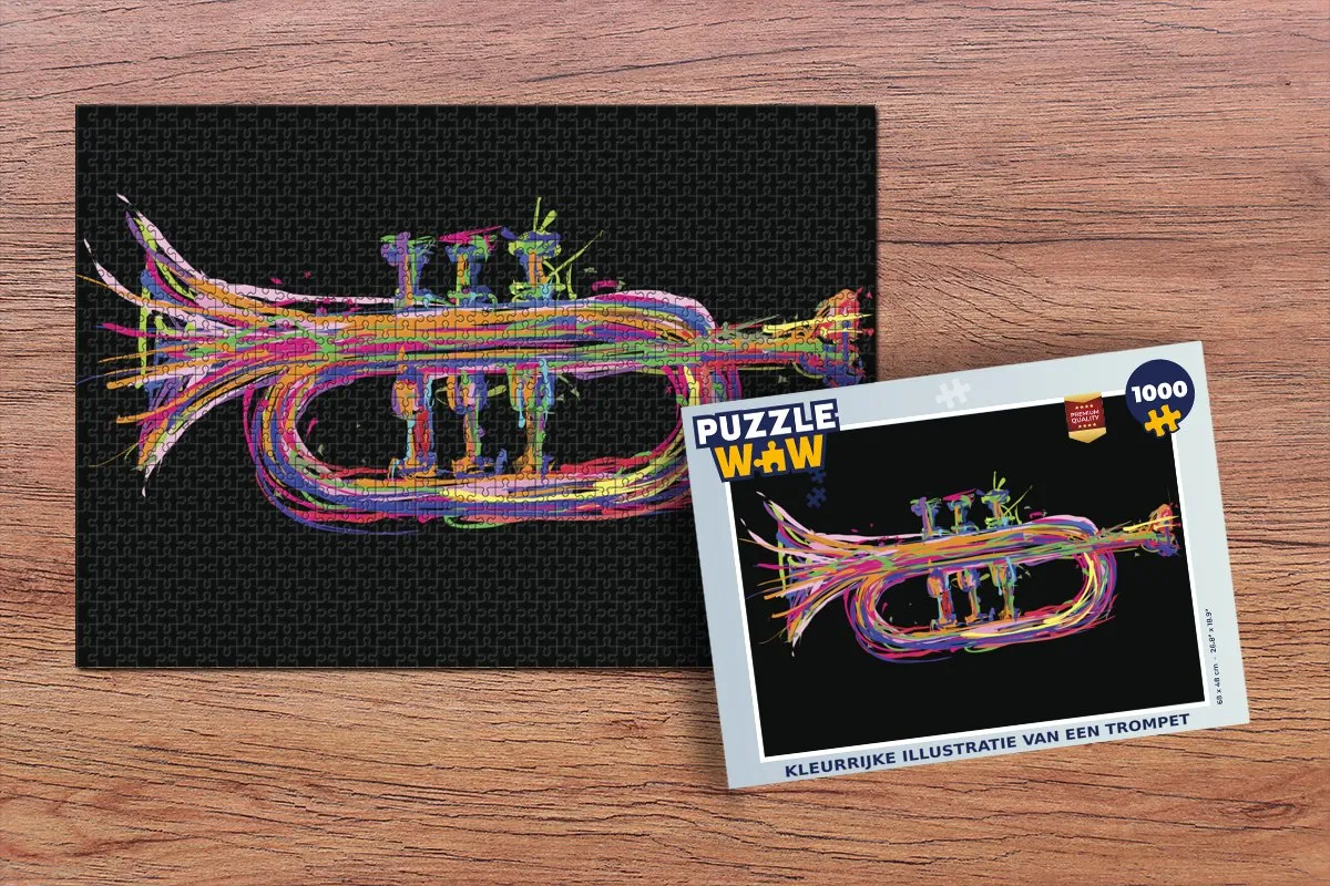 PuzzleWow Legpuzzel Trompet Multicolor