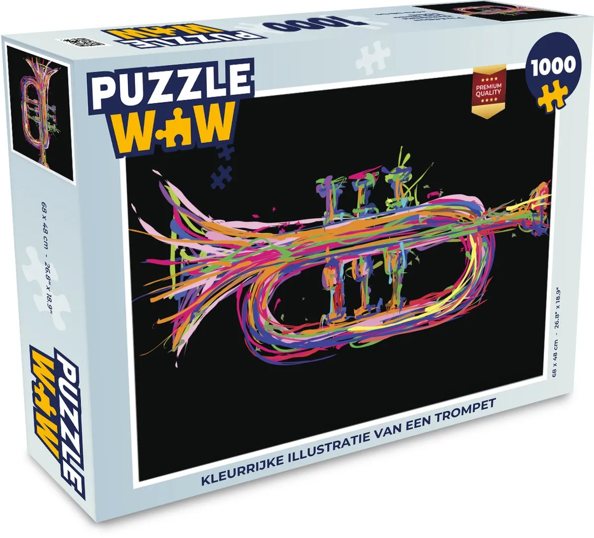 PuzzleWow Legpuzzel Trompet Multicolor - 1000 Stukken