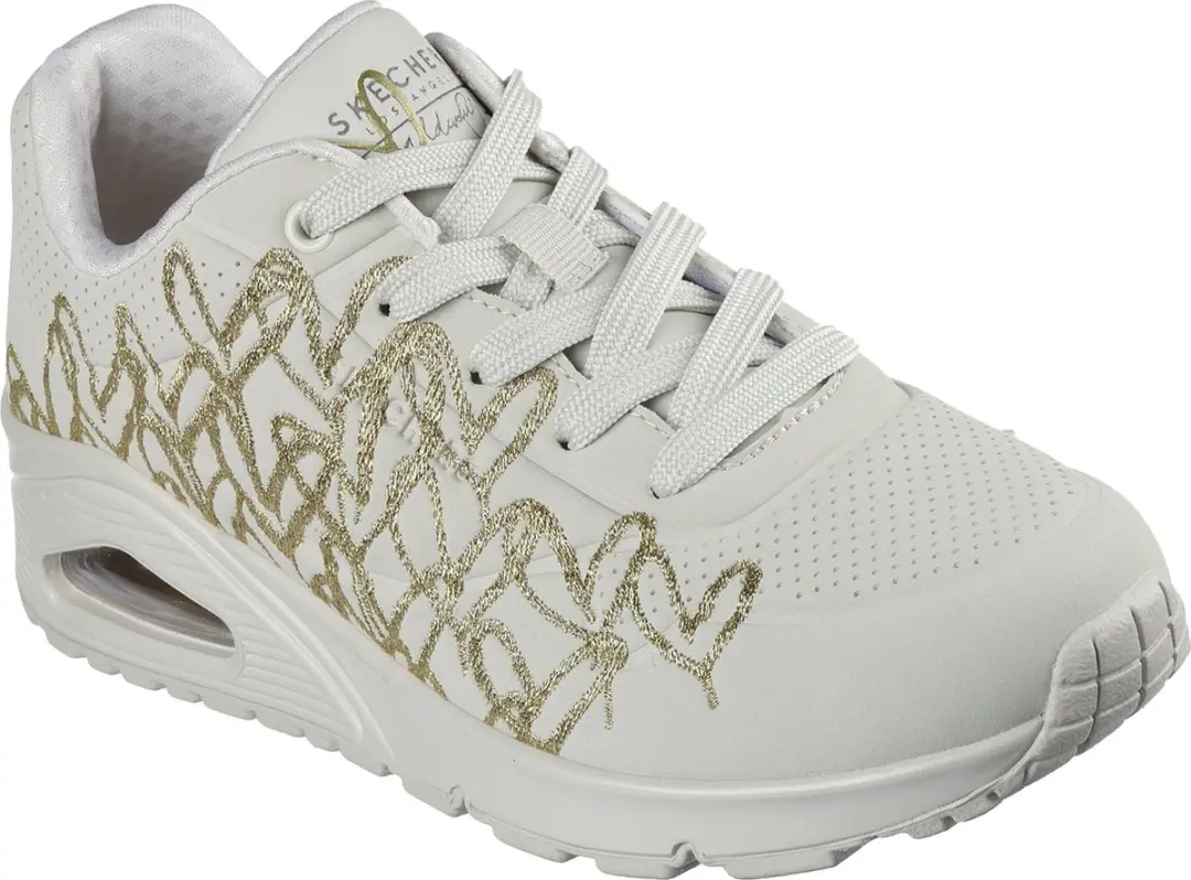 Skechers Uno Golden Heart Dames Sneakers - Creme - afbeelding 3 van 6