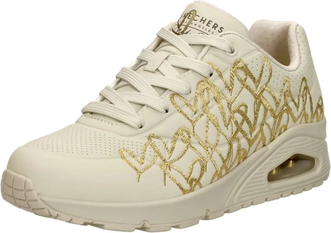 Skechers Uno Golden Heart Dames Sneakers - Creme - afbeelding 5 van 6