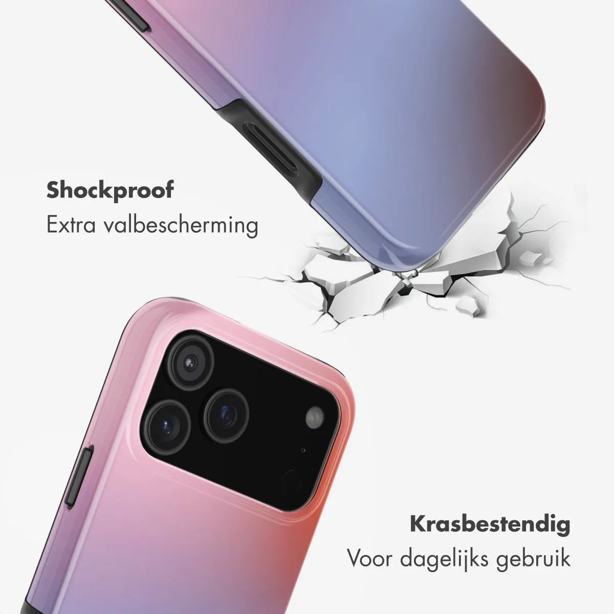 Selencia Hoesje iPhone 17 Pro Gradient Soft Blush - MagSafe