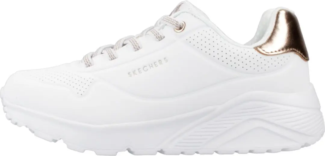 Skechers Uno Lite-Metallic Mode Sneakers Junior - 31 - Wit/Goud