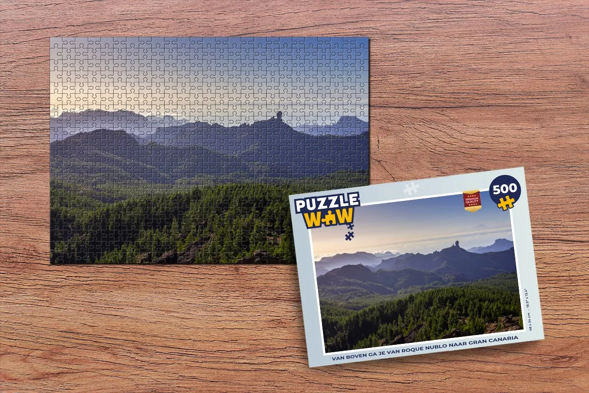 PuzzleWow Roque Nublo Gran Canaria Legpuzzel 500 Stuks - Multicolor