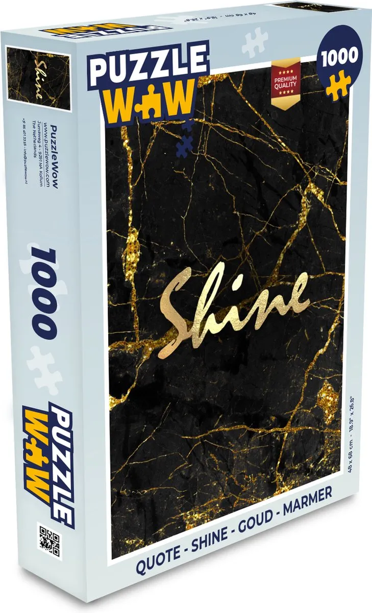 PuzzleWow Quote Shine Legpuzzel 1000 Stuks