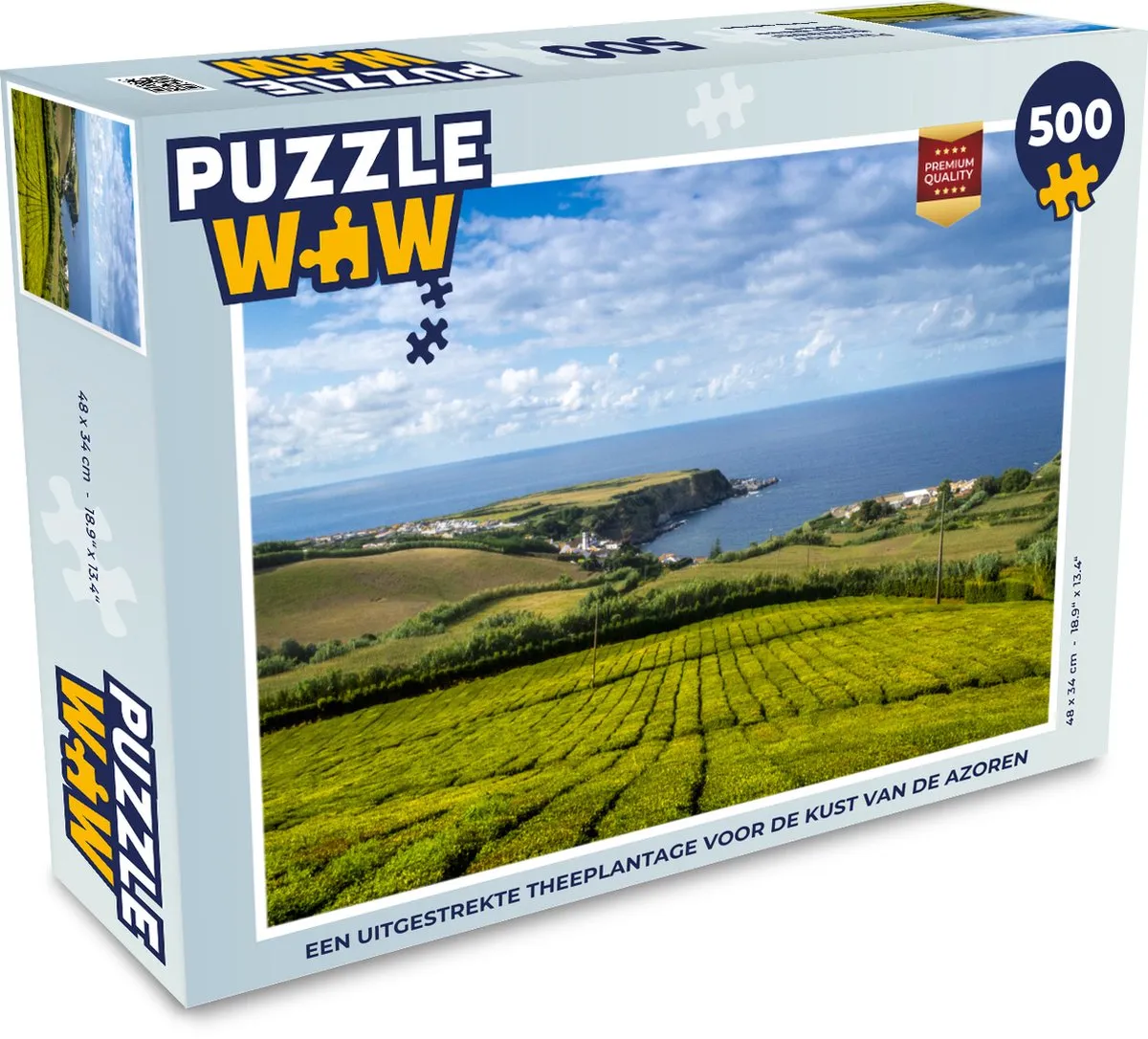 PuzzleWow Legpuzzel Azoren Theeplantage 500 Stuks - Multicolor