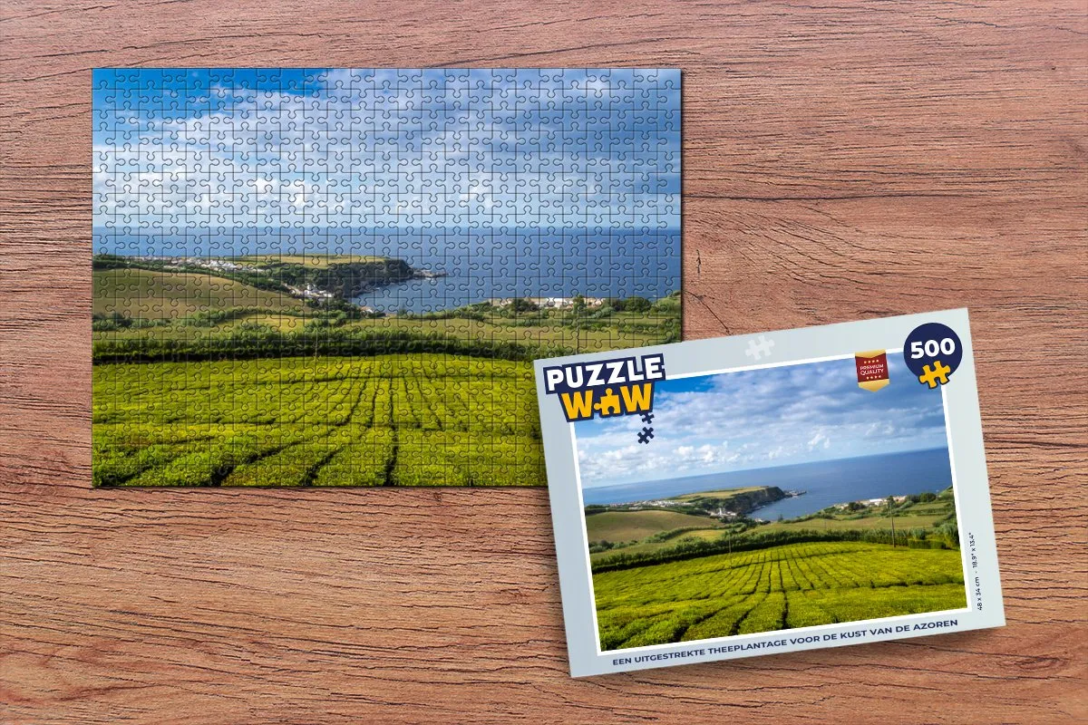 PuzzleWow Legpuzzel Azoren Theeplantage 500 Stuks - Multicolor