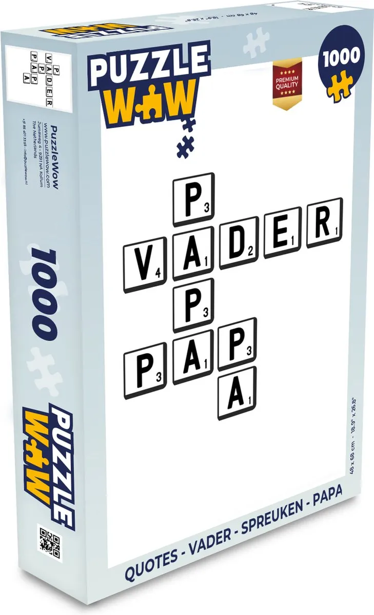 PuzzleWow Vaderdag Puzzel 1000 Stuks - Multicolor