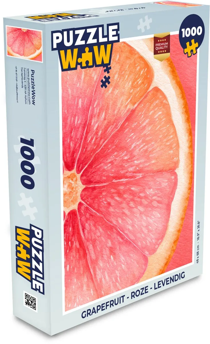 PuzzleWow Grapefruit Legpuzzel 1000 Stuks - Multicolor