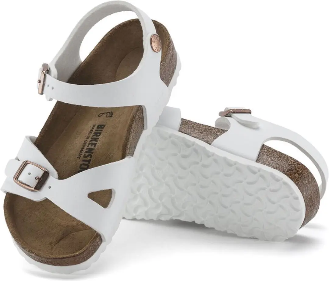 Birkenstock Meisjes Rio Kids White Birko Flor