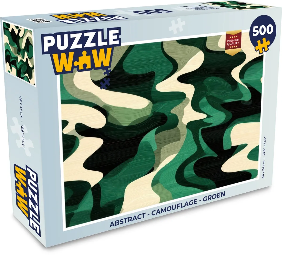 PuzzleWow Abstract Camouflage Legpuzzel 500 Stuks - 8721406854685
