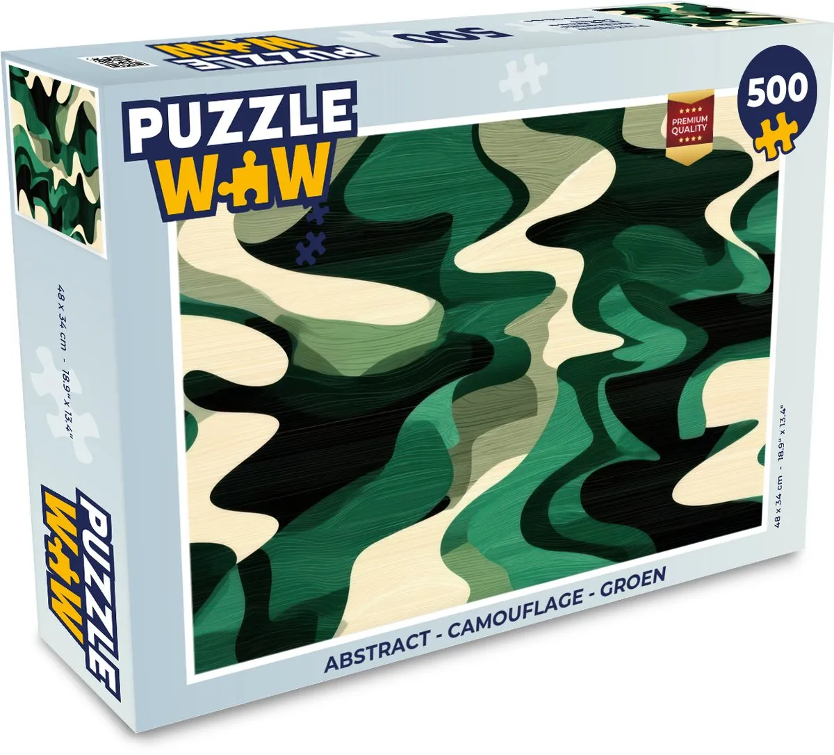 PuzzleWow Abstract Camouflage Legpuzzel 500 Stuks