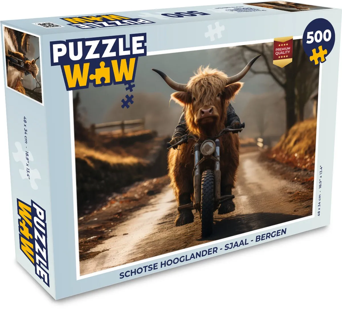 PuzzleWow Schotse Hooglander Puzzle 500 Stuks
