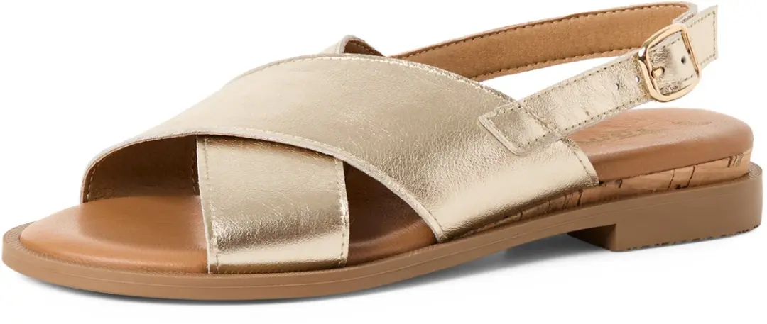 Tamaris Core Dames Sandalen 40 - Light Gold Metallic
