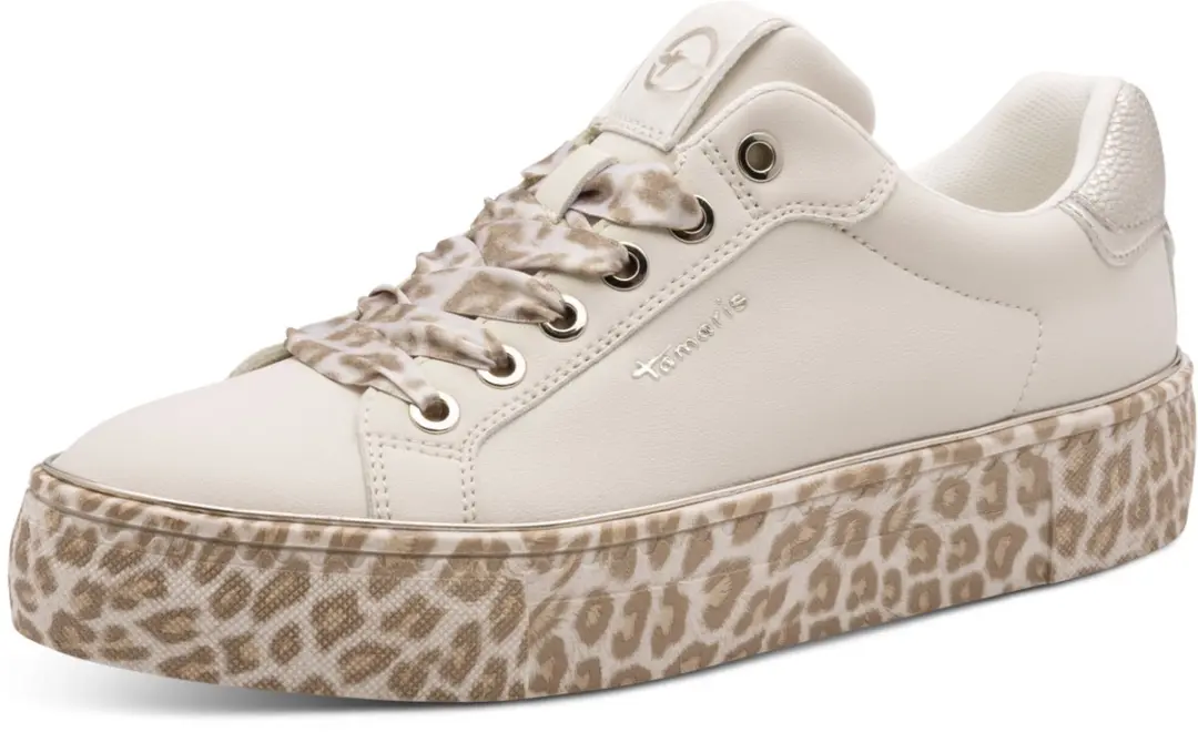 Tamaris damestrainers 1-23751-44 329 lage damesschoenen vegan M2375144 luipaard