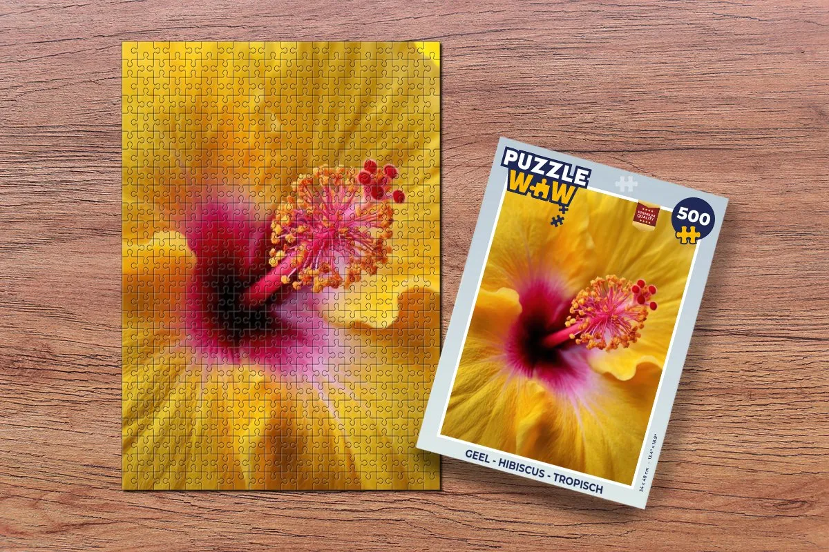PuzzleWow Legpuzzel Hibiscus 500 Stuks