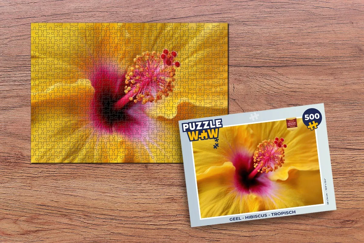 PuzzleWow Legpuzzel Hibiscus 500 Stuks