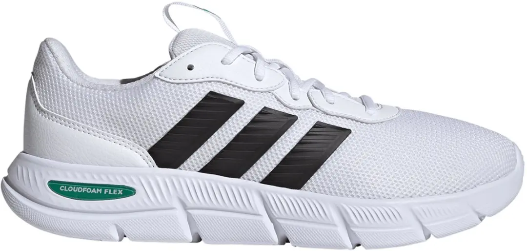 adidas Cloudfoam Flex Laces Heren Sneaker HQ4852 Cloud White Core Black Court Gr