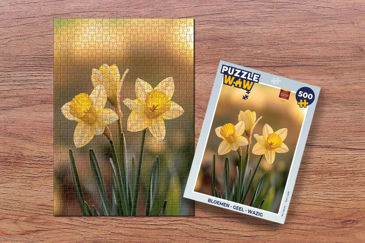 PuzzleWow Bloemen Geel Legpuzzel 500 Stuks - Narcissen