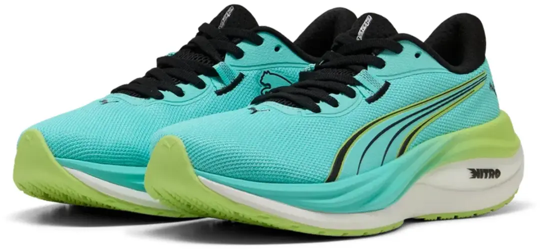 PUMA Kinder Electrify NITRO 5 JR Hardloopschoen 314039 06 Mint Lime Black -Mint
