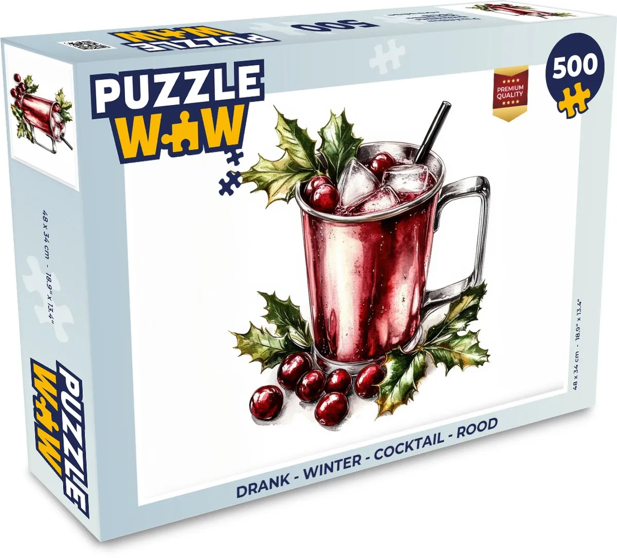 PuzzleWow Winter Cocktail Legpuzzel 500 Stuks