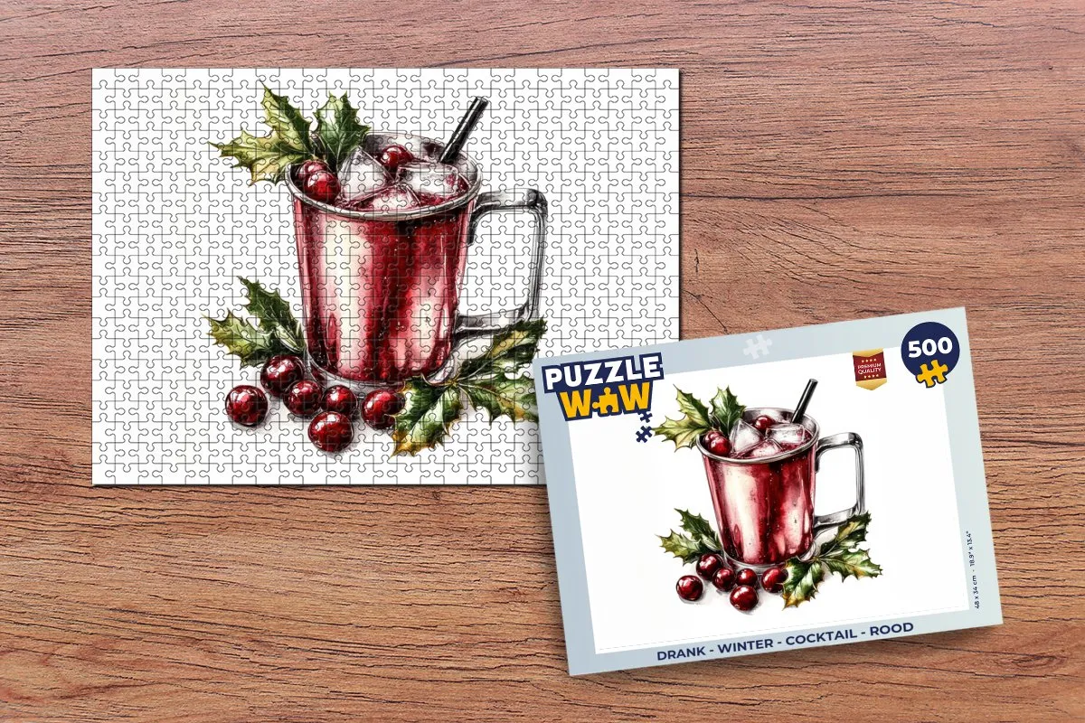 PuzzleWow Winter Cocktail Legpuzzel 500 Stuks - MPN 8721169407258