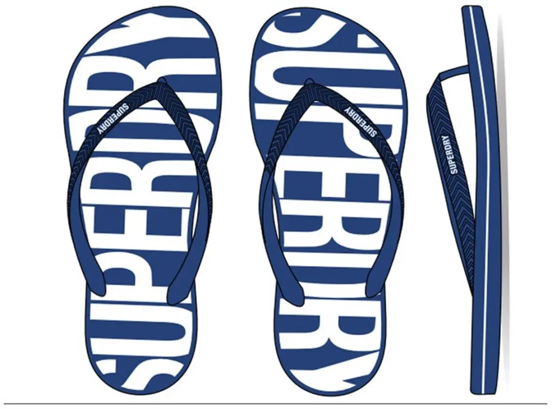Superdry Vintage Heren Slippers Regal Blue 40/41 - afbeelding 3 van 6