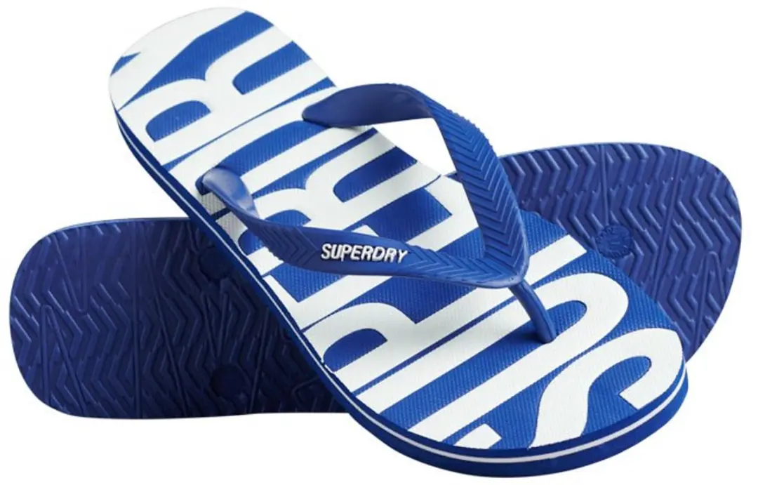 Superdry Vintage Heren Slippers Regal Blue 40/41 - afbeelding 6 van 6