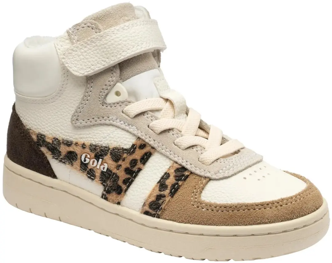 Gola Talon Safari CKA082 Kinderschoenen - 33 - Off White/Light Caramel/Leopard/Mocha