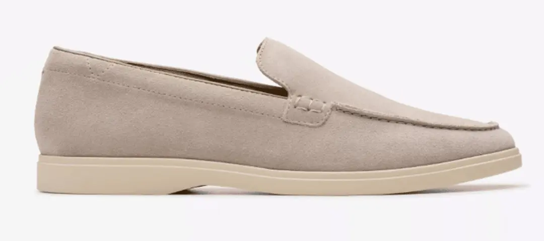 Clarks Heren Mocassin Torford Easy Grey Suede G-breedte