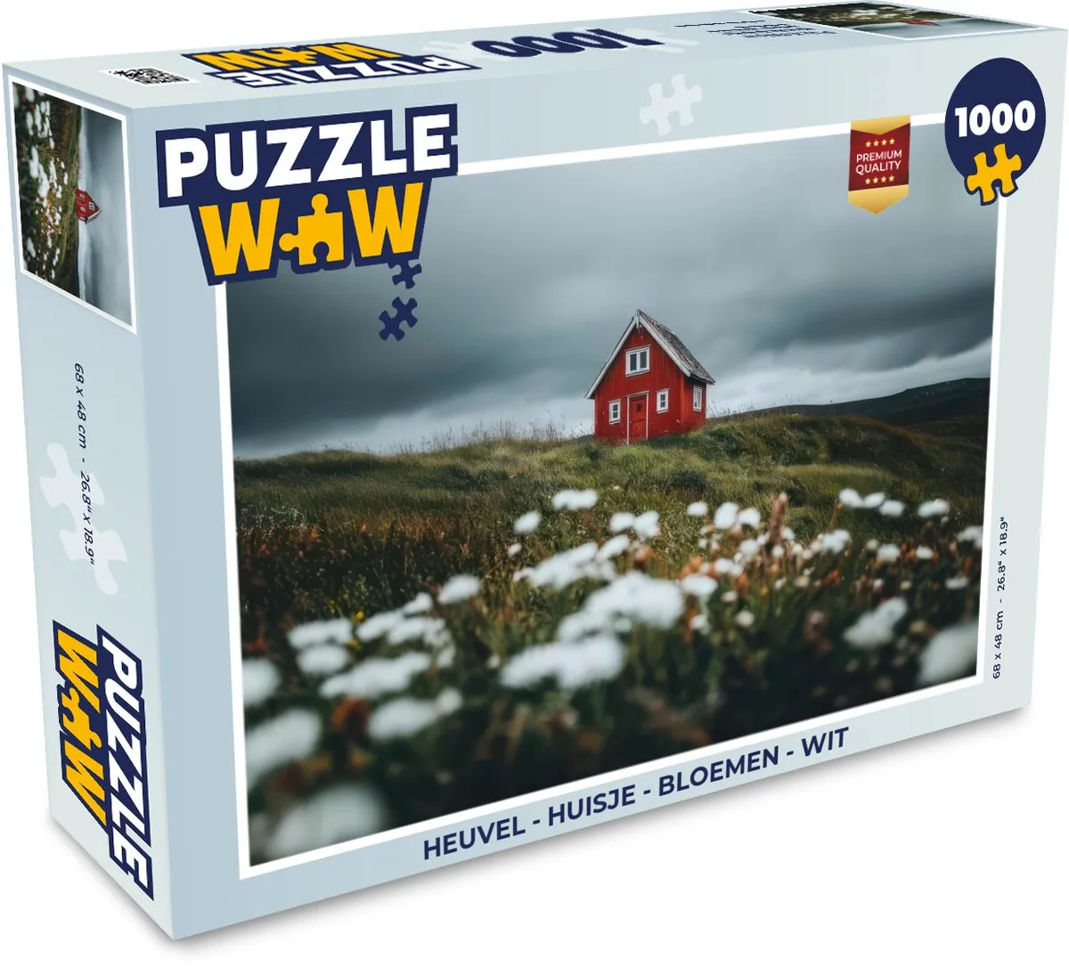 PuzzleWow Huisje op Heuvel Legpuzzel 1000 Stuks
