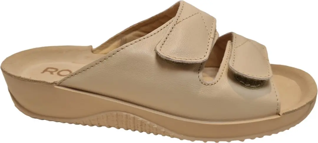 Rohde 1940 02 Leren Dames Slippers Slides Voorgevormd Voetbed Wit