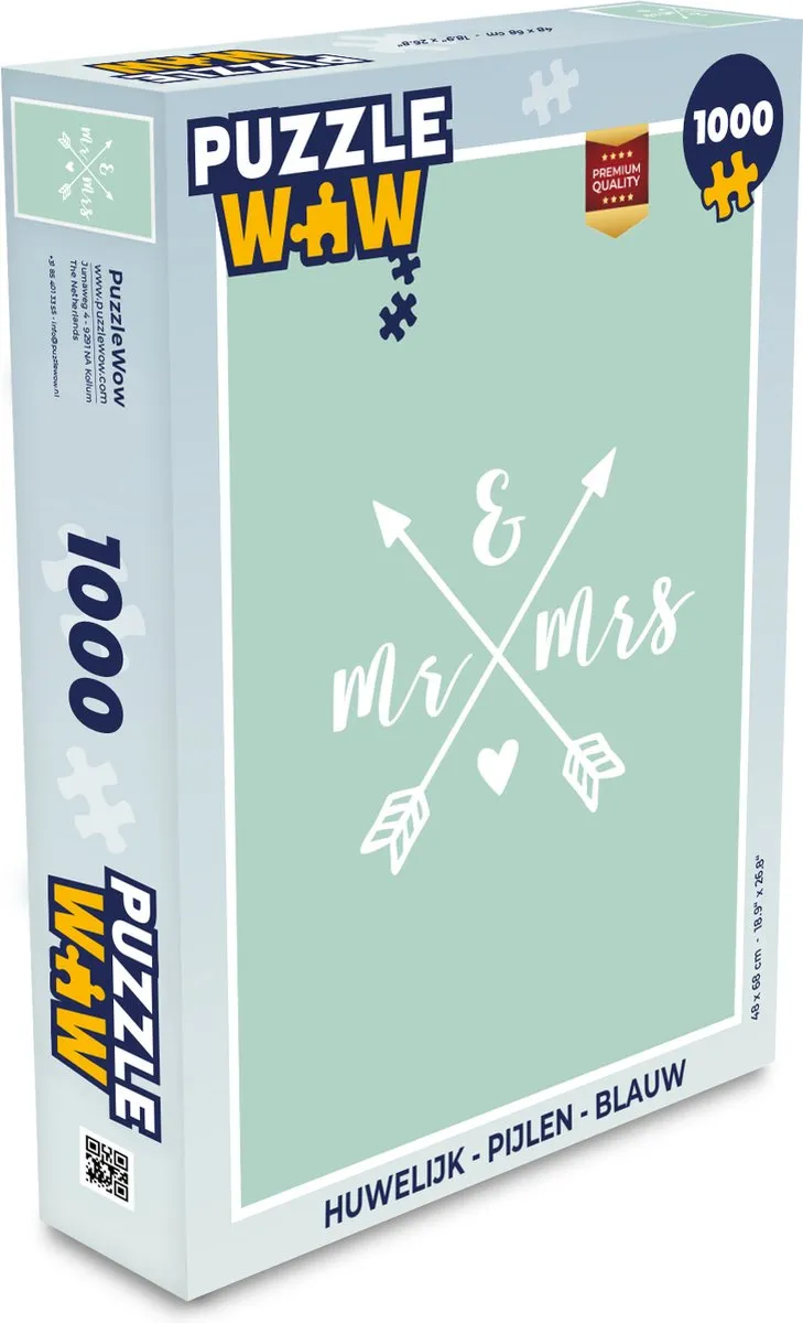PuzzleWow Mr & Mrs Legpuzzel 1000 Stuks