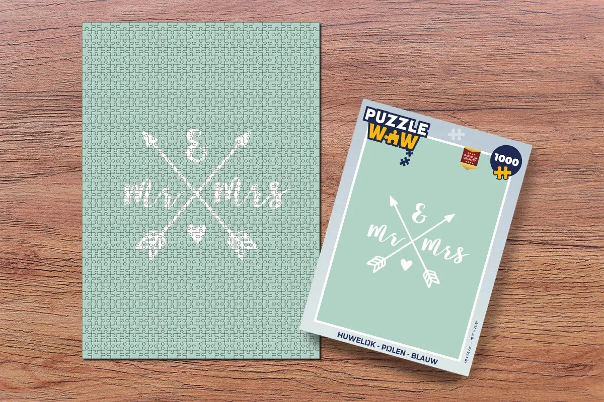 PuzzleWow Mr & Mrs Legpuzzel 1000 Stuks - Multicolor