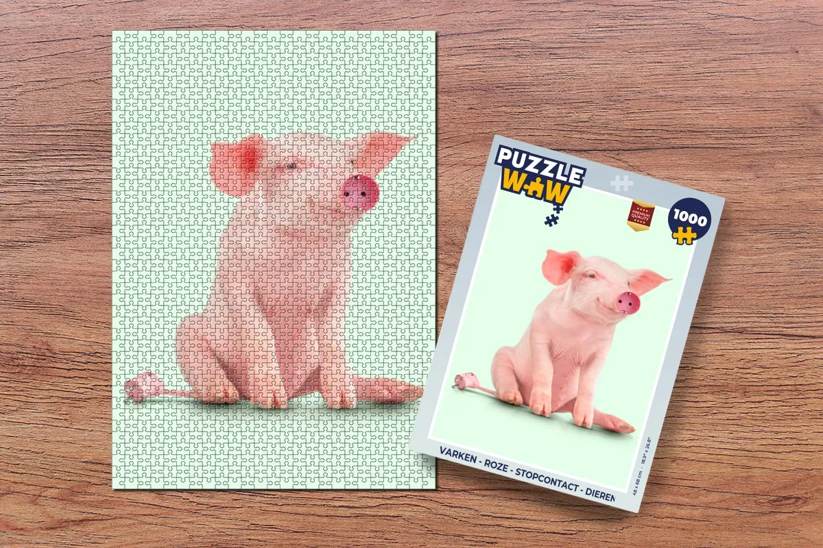 PuzzleWow Varken Legpuzzel 1000 Stuks - Multicolor