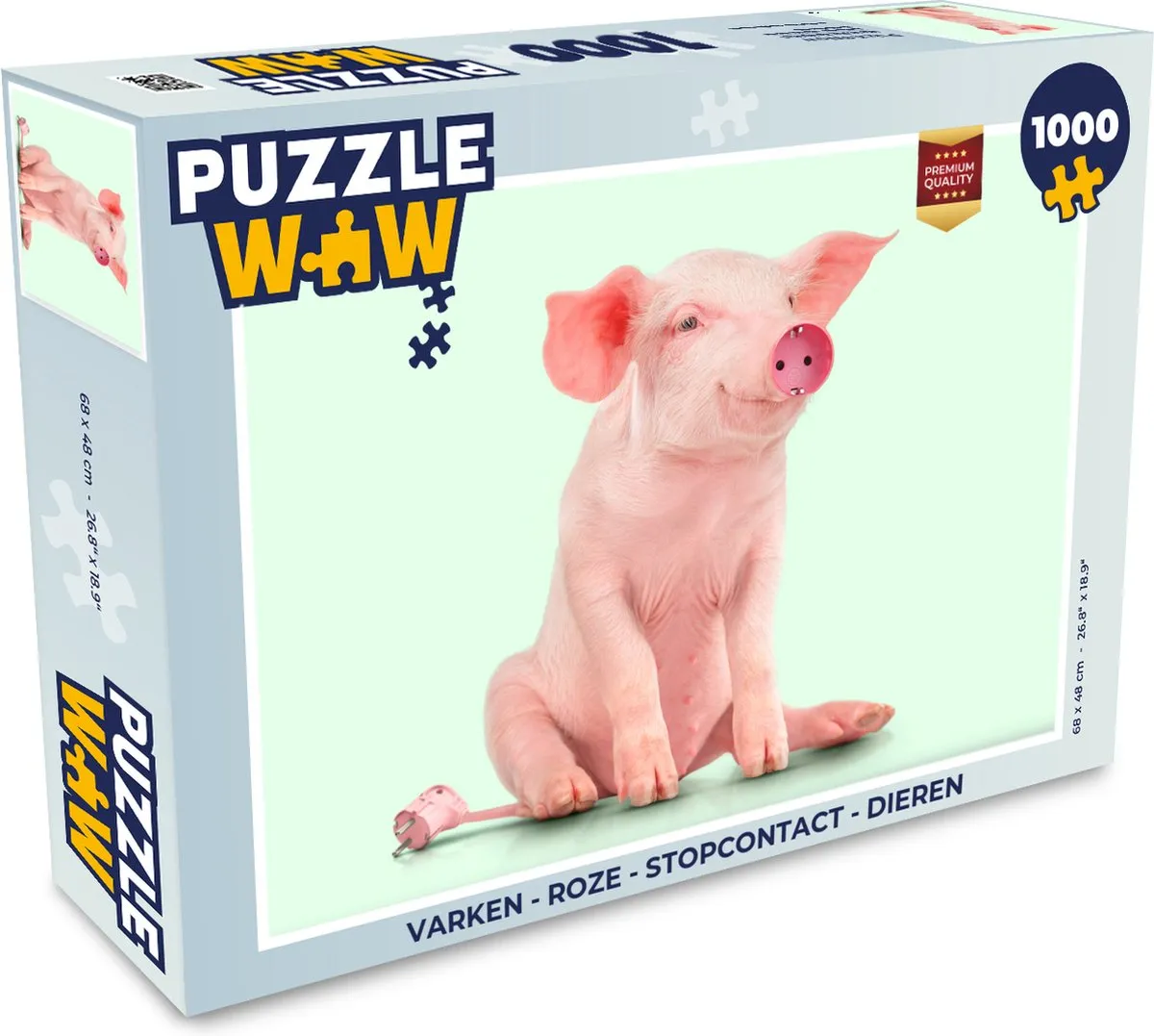 PuzzleWow Varken Legpuzzel 1000 Stuks - Multicolor