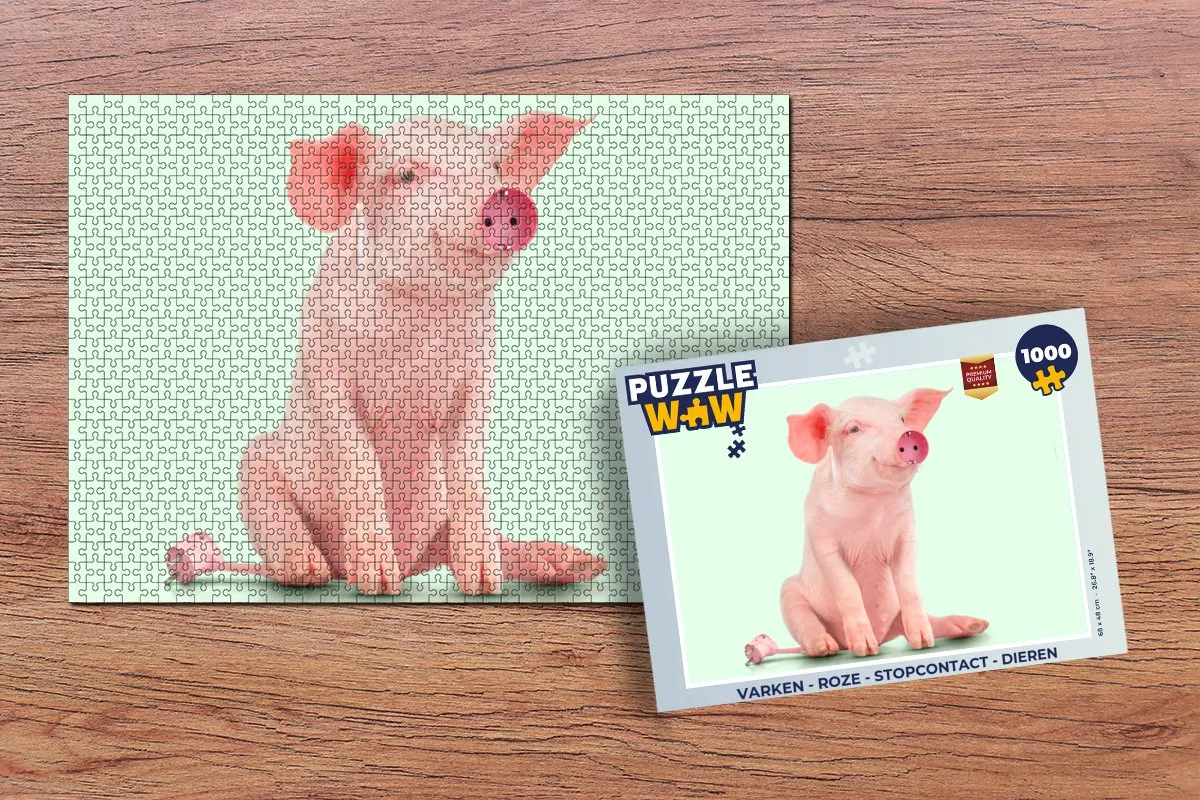 PuzzleWow Varken Legpuzzel 1000 Stuks - Multicolor