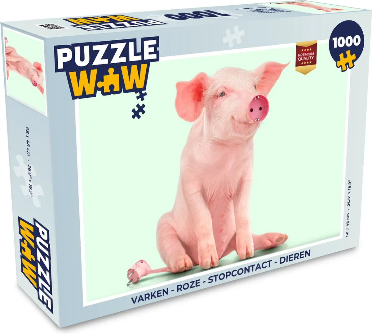 PuzzleWow Varken Legpuzzel 1000 Stuks - Multicolor