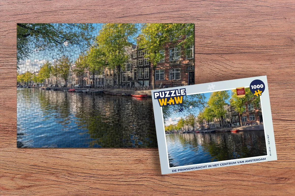 PuzzleWow Legpuzzel De Prinsengracht 1000 Stuks - Multicolor
