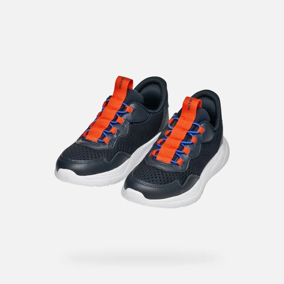 Geox Sprintye Fast In Jongens Sneakers 29 - Marineblauw/Rood