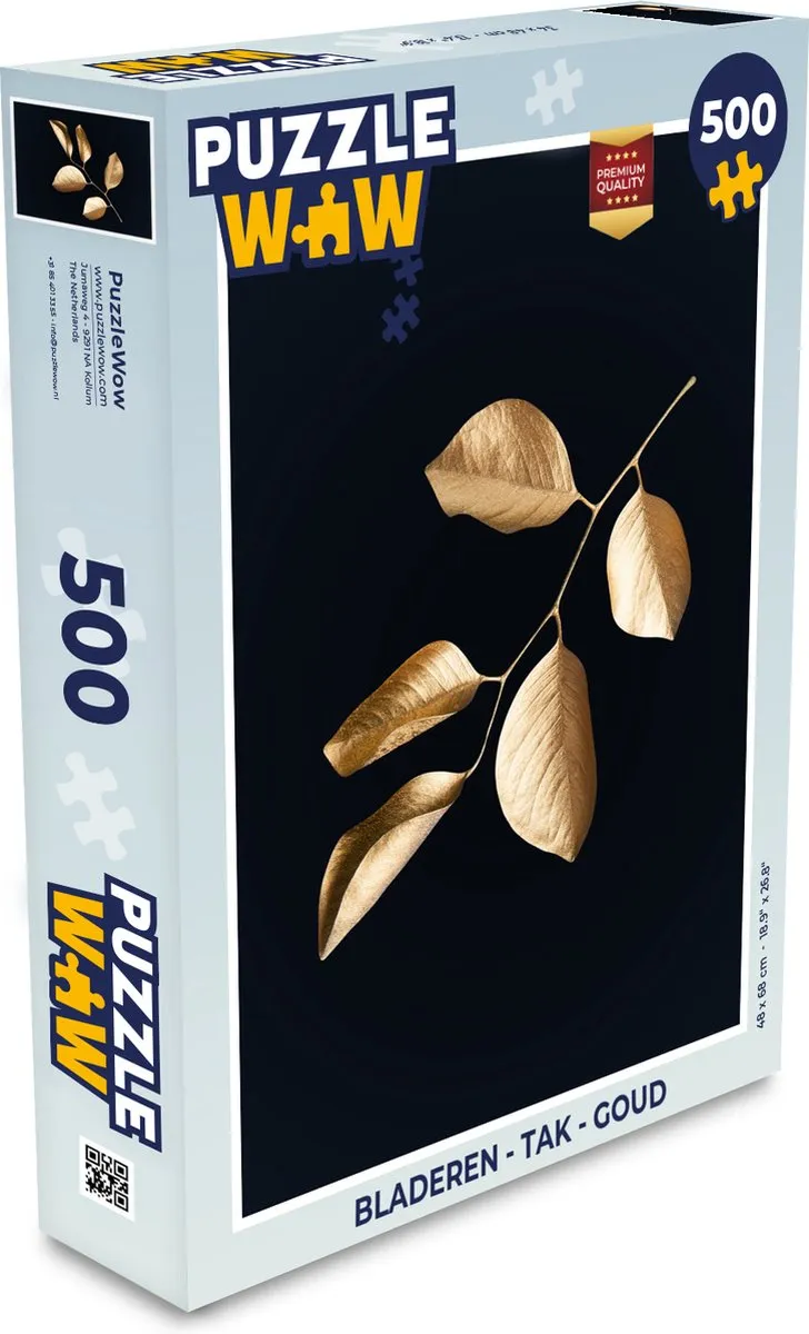 PuzzleWow Bladeren Tak Legpuzzel 500 Stuks - Multicolor