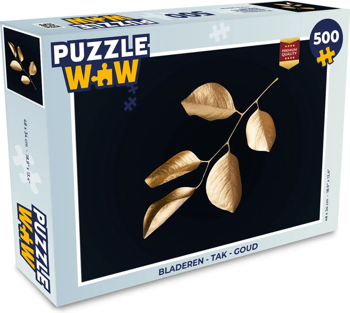 PuzzleWow Bladeren Tak Legpuzzel 500 Stuks - Multicolor