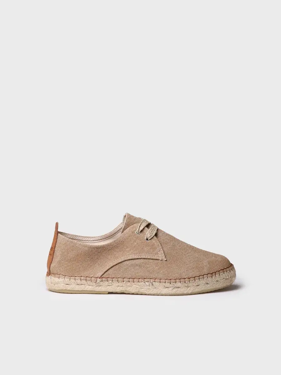 Espadrille voor heren met veters