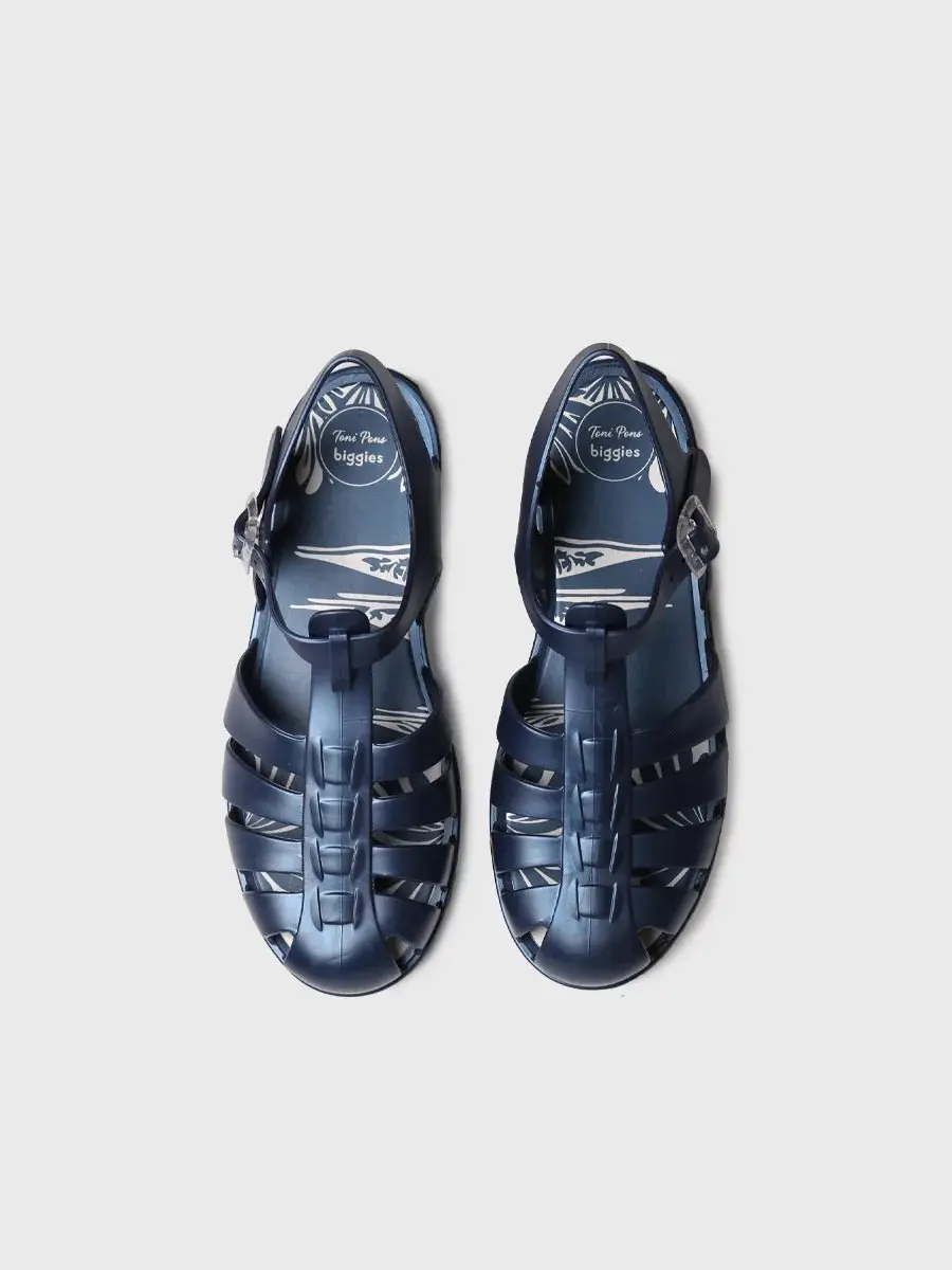 Dames jelly sandalen met gespsluiting