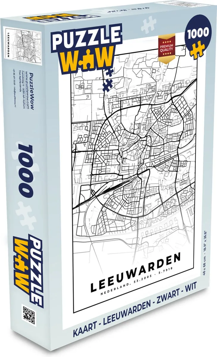 PuzzleWow Leeuwarden Legpuzzel 1000 Stuks