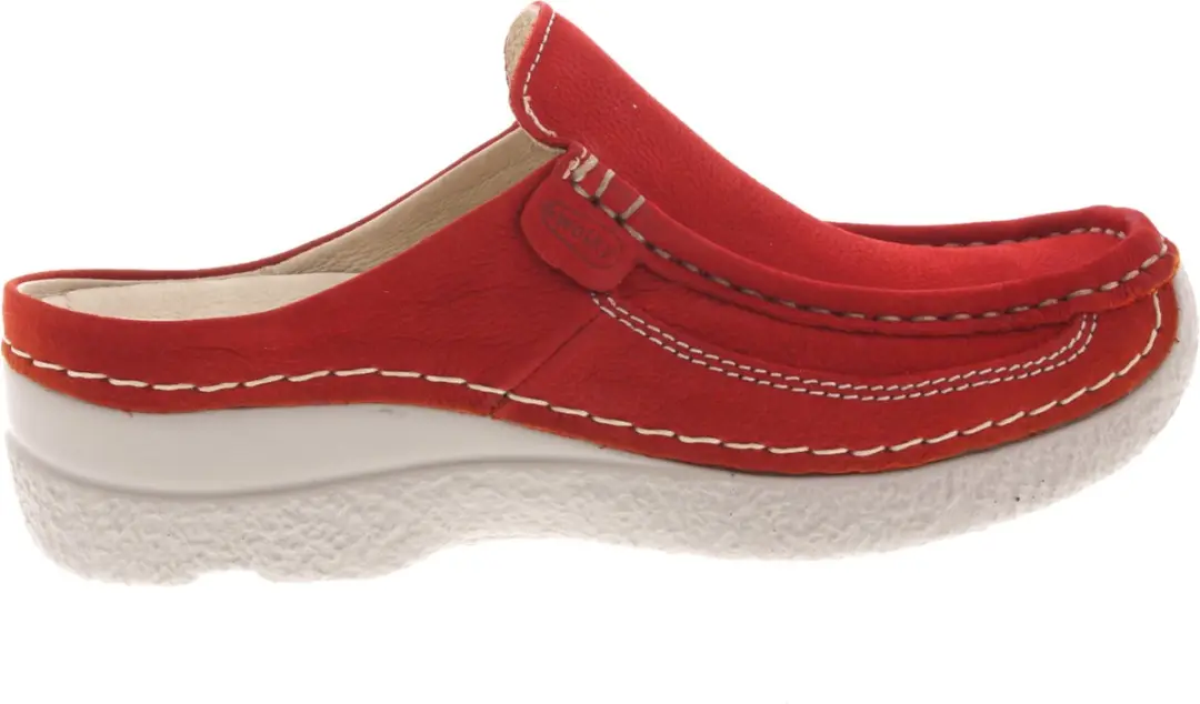 Dames Slippers Wolky Roll Slide Red 0620211 Rood