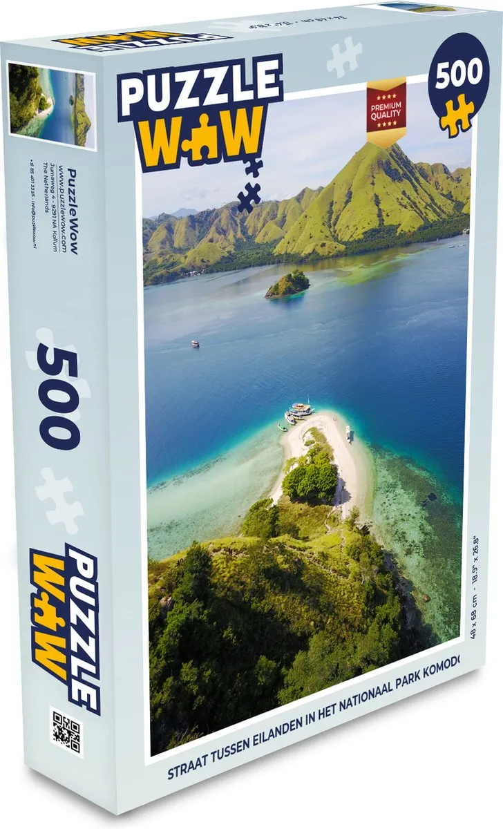 PuzzleWow Legpuzzel Straat tussen eilanden Komodo 500 Stuks - Multicolor