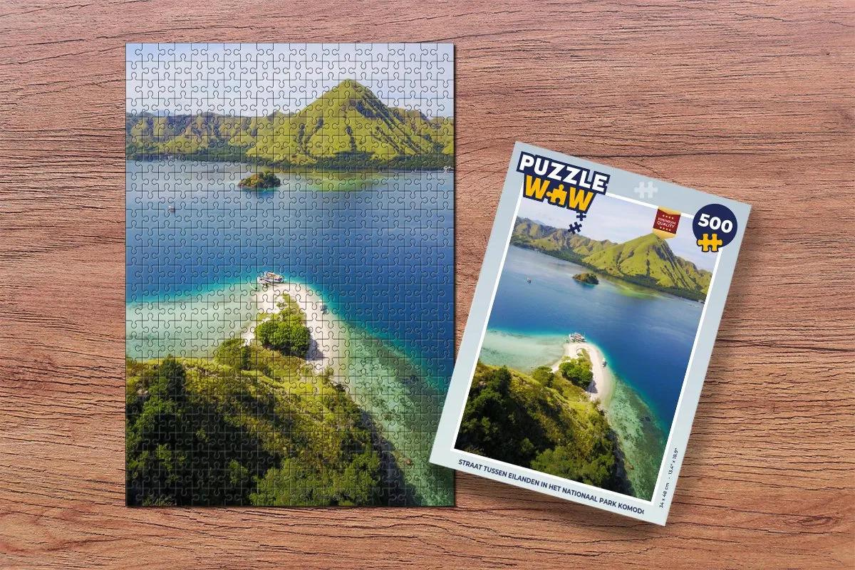 PuzzleWow Legpuzzel Straat tussen eilanden Komodo 500 Stuks - Multicolor
