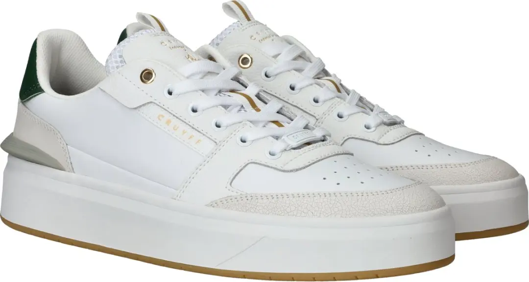 Cruyff Endorsed Tennis Sneakers Heren - Leren Sneaker - Wit - Maat 42 - afbeelding 4 van 6