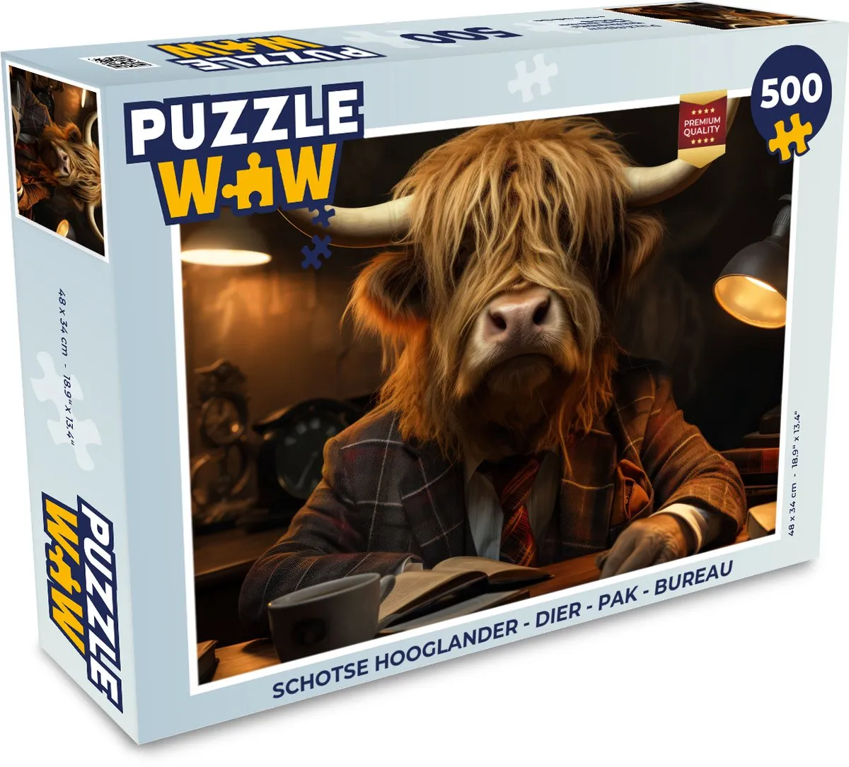 PuzzleWow Schotse Hooglander Puzzel 500 Stuks